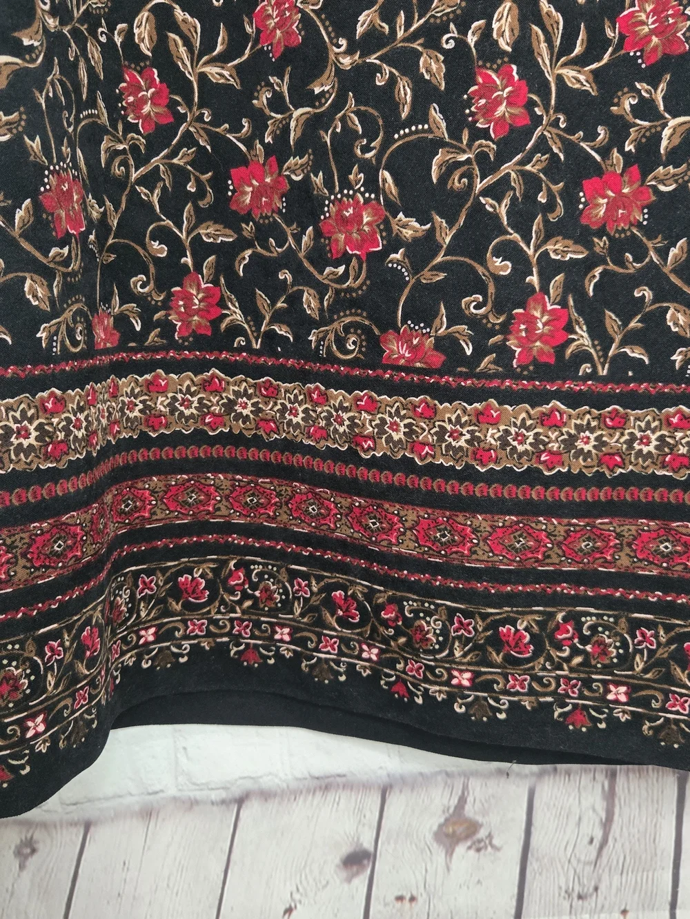 vintage 90s y2k Briggs dark moody romantic floral paisley maxi skirt Whimsigoth
